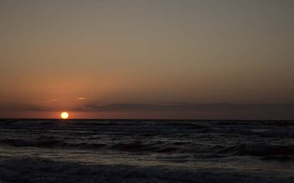 Sunset in Dębki, Poland